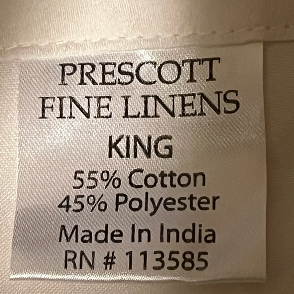 Prescott Fine linen King size Flat sheet! Firm Price - Picture 4 of 15